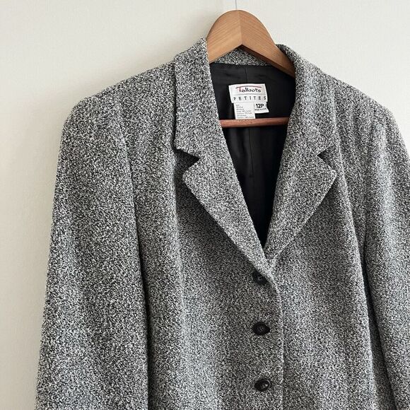 Talbots vintage Wool Tweed Jacket 12P Blazer Preppy Capsule Academia - Picture 8 of 11